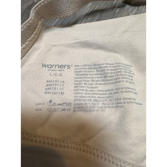 Warners Womens Beige Seamless Wireless Bra Size L With Adjustable Straps & Hook - Picture 5 of 7